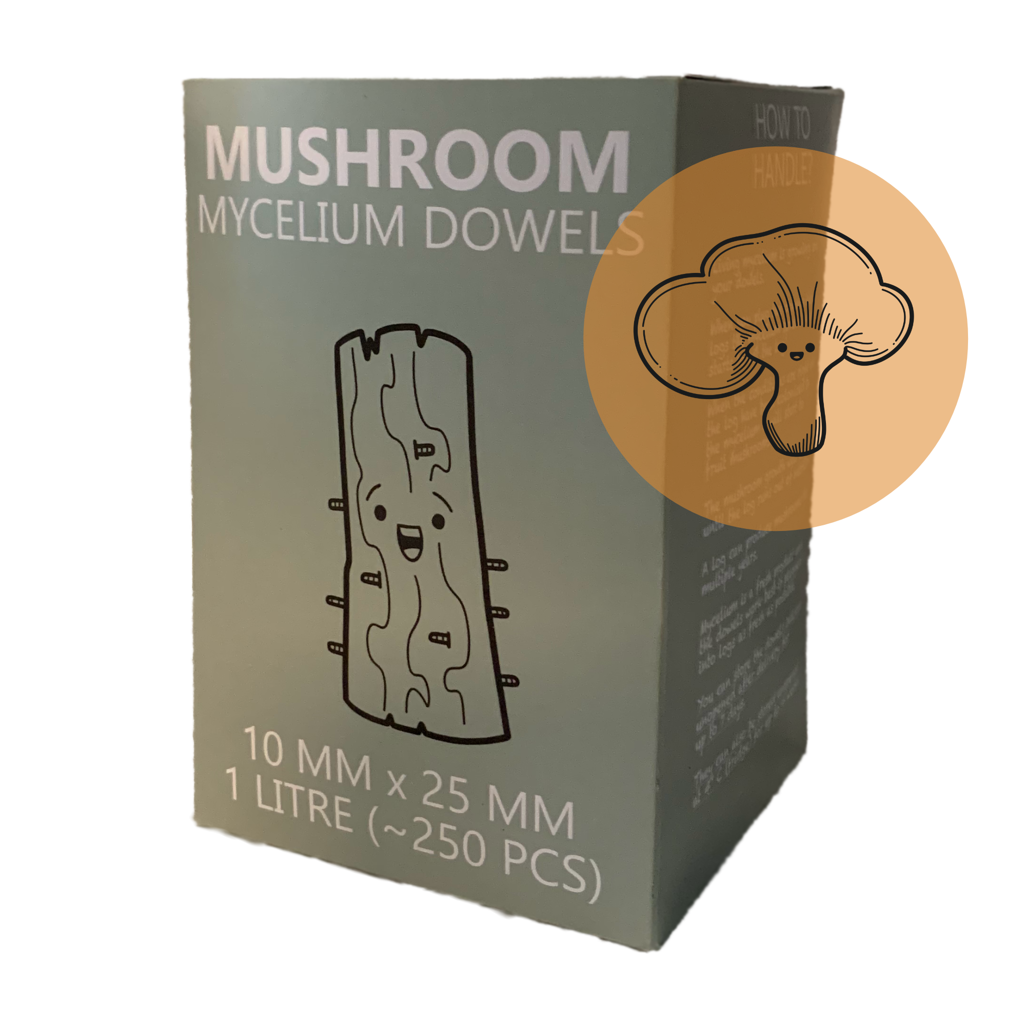 Reishi mushroom dowels