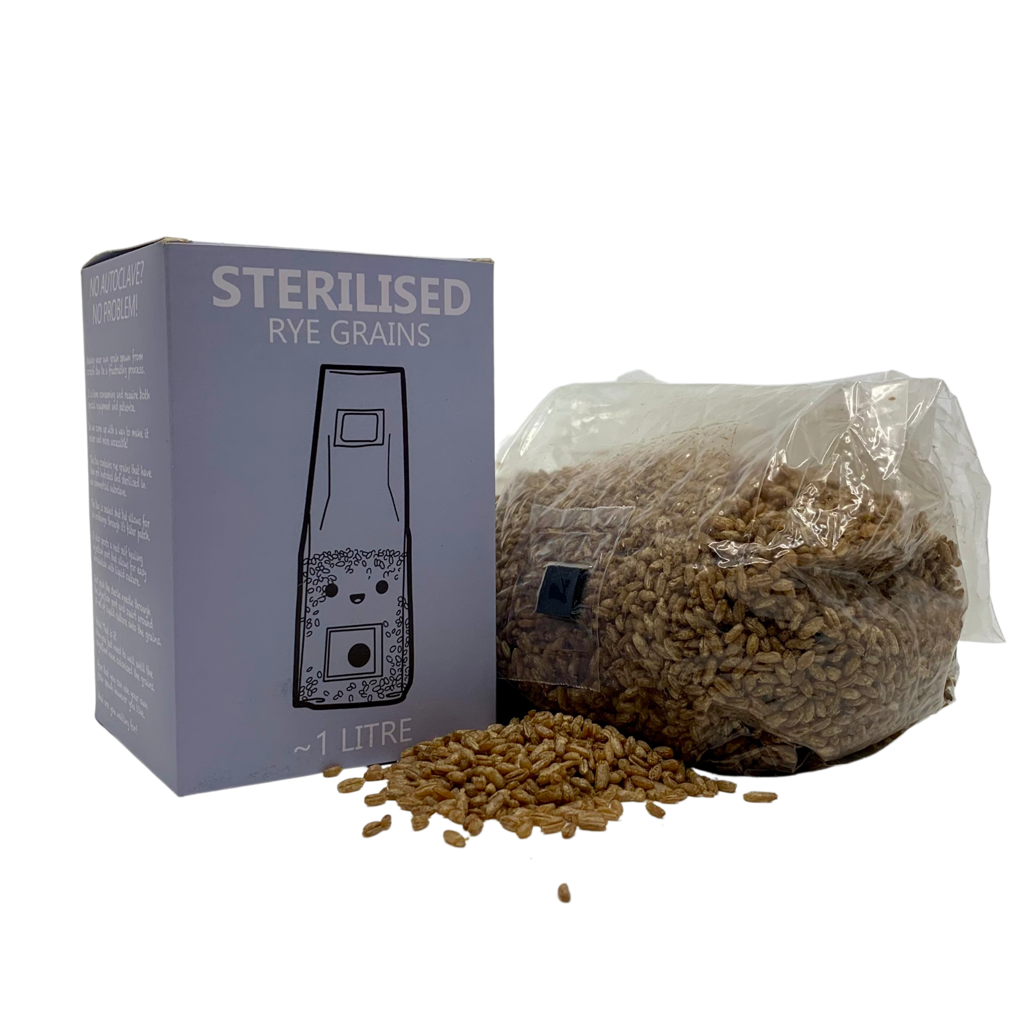 Sterilised rye grains
